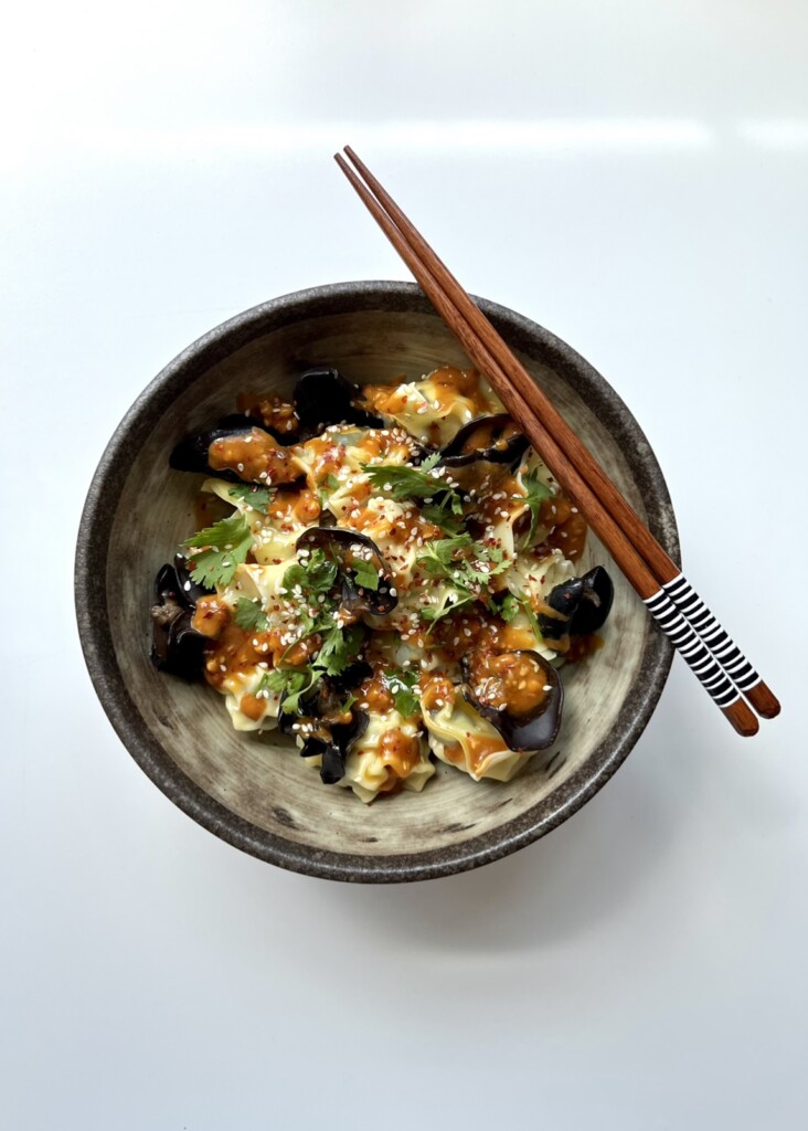 Wood ear mushroom wontons