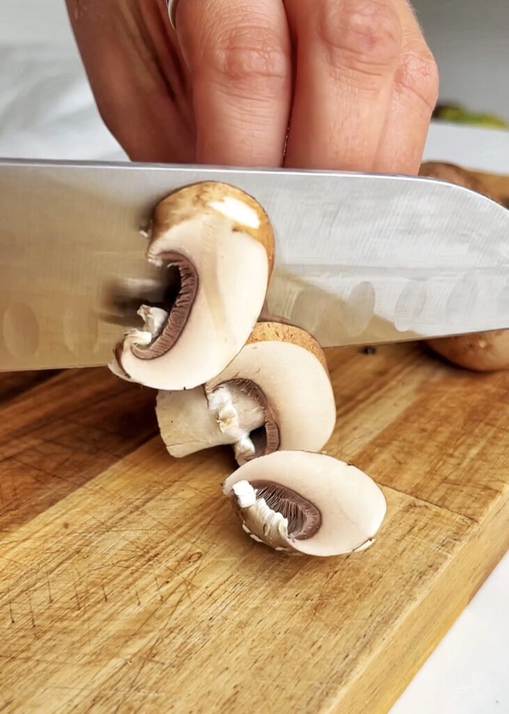 Slicing Mushrooms