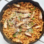 harissa chicken in pan