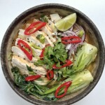 Wagamama ramen recipe in a dark bowl.
