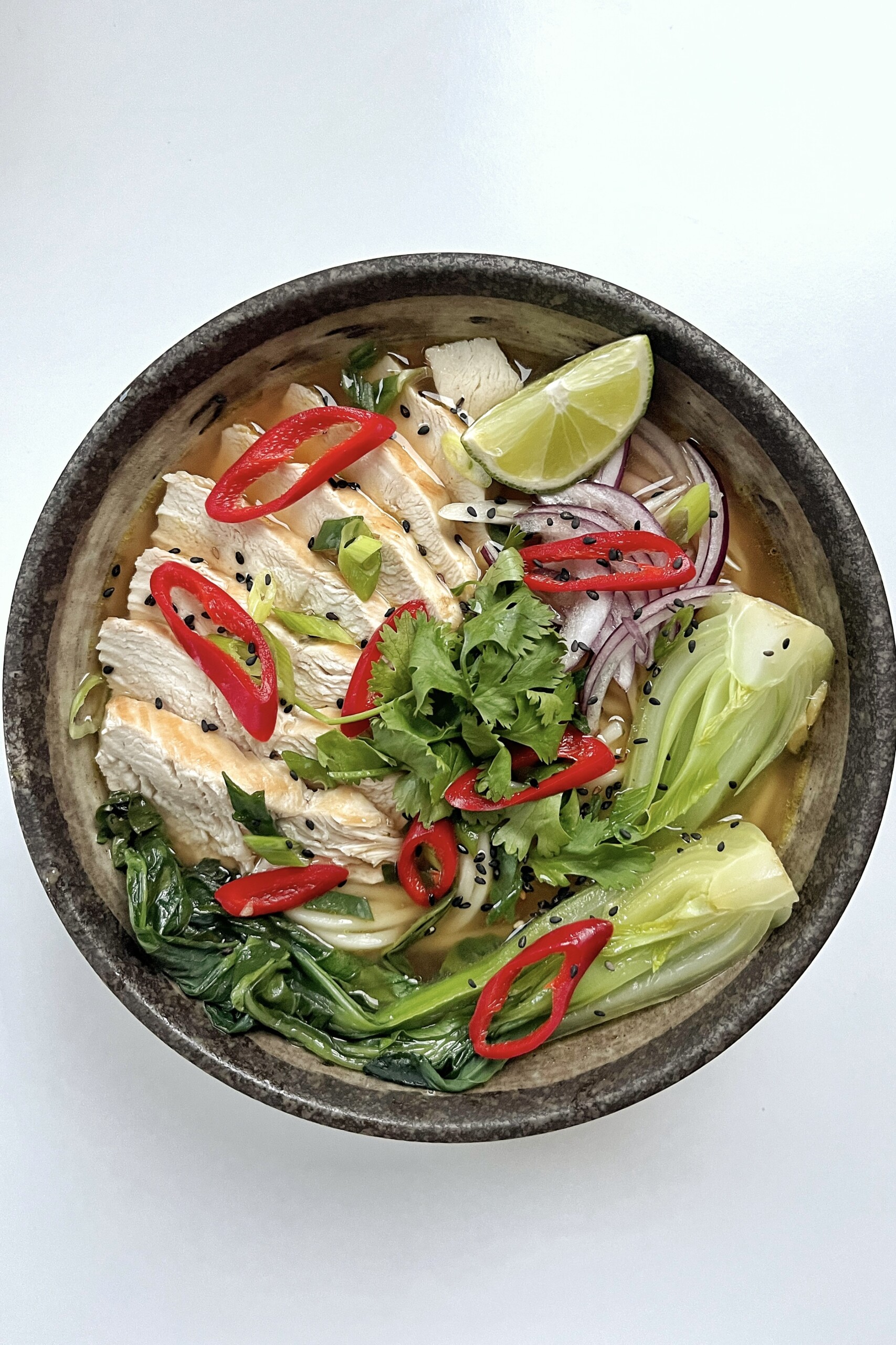 Wagamama ramen recipe in a dark bowl.