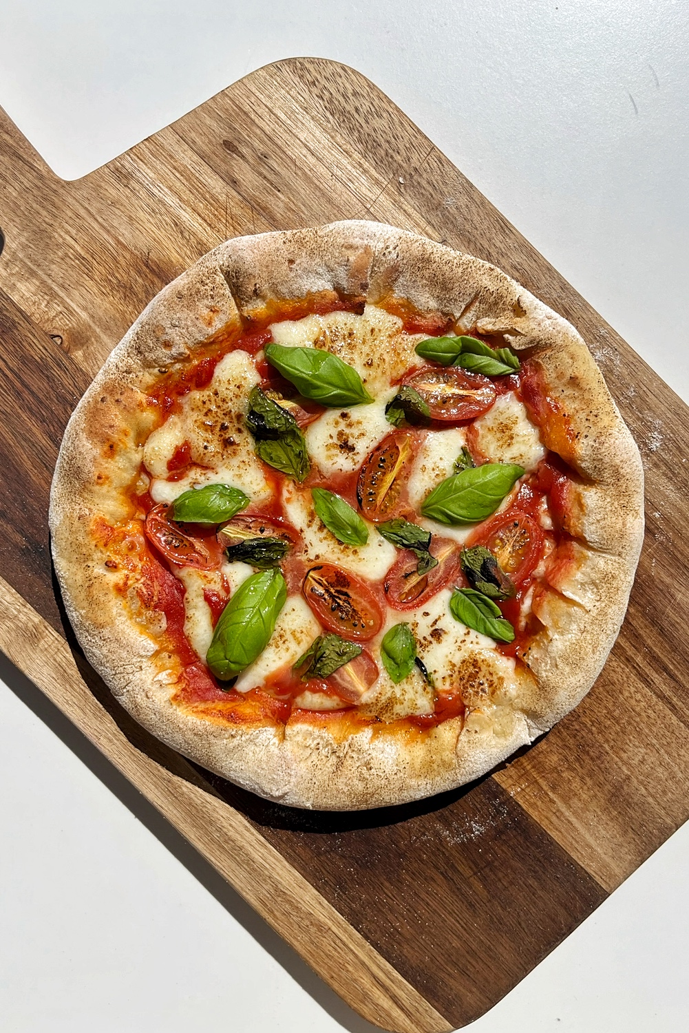 Easy stuffed crust pizza that takes less than 30 minutes.