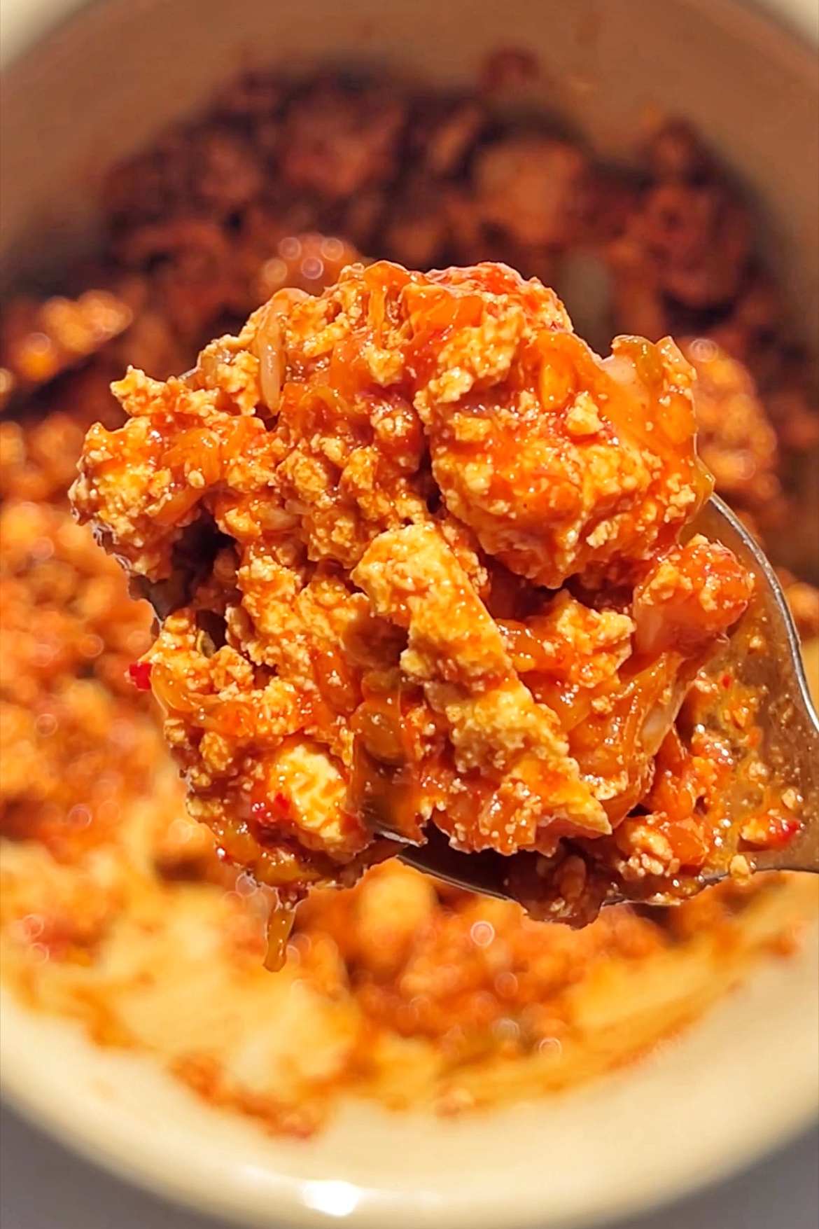 Dumpling filling kimchi tofu.