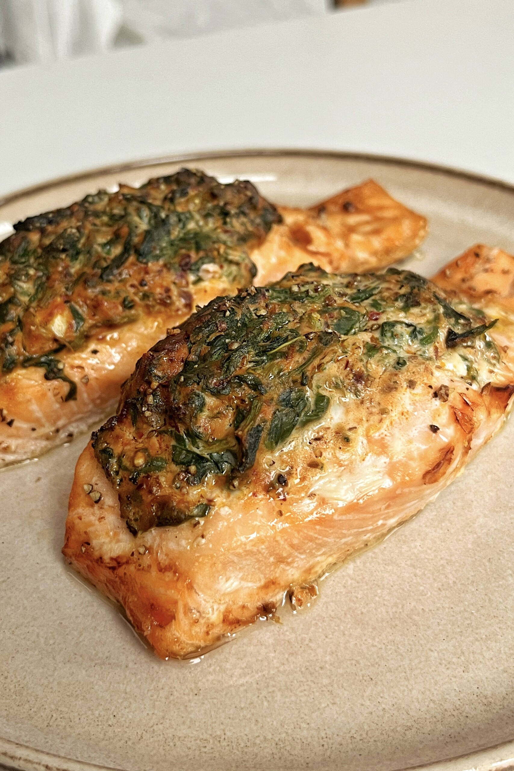 Stuffed Salmon in Air Fryer.