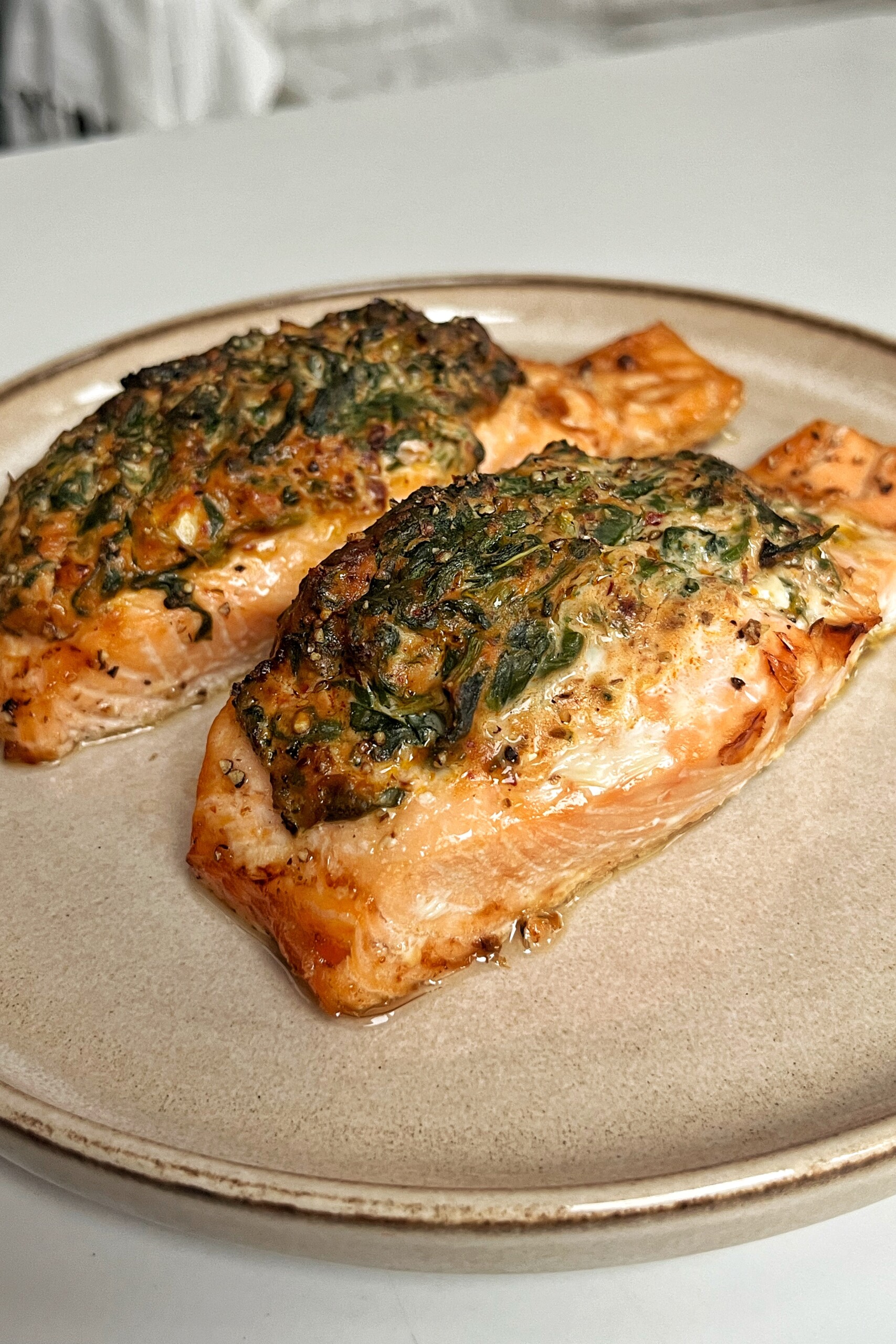 Stuffed Salmon in Air Fryer recipe.