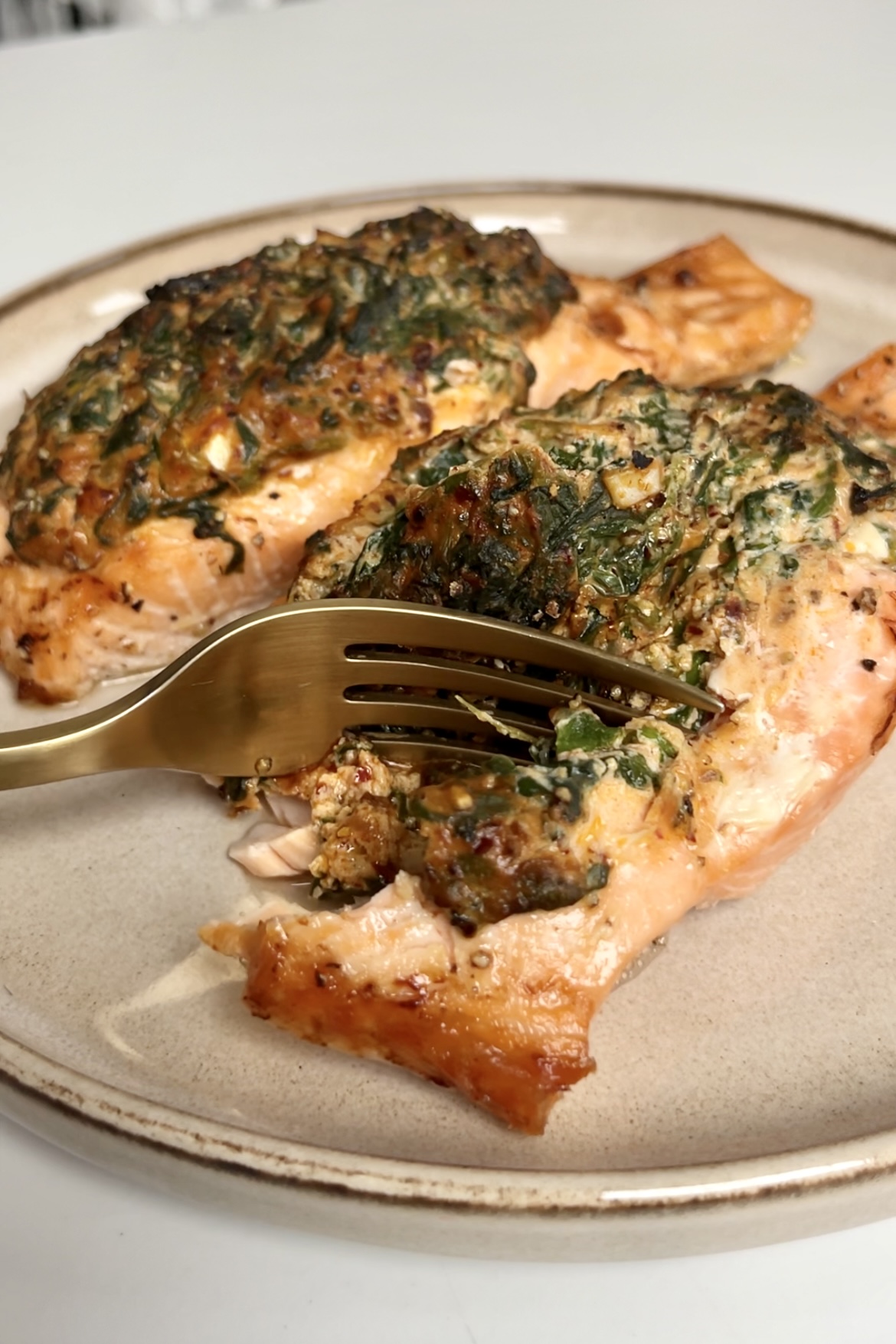 Air Fryer Stuffed Salmon Recipe.