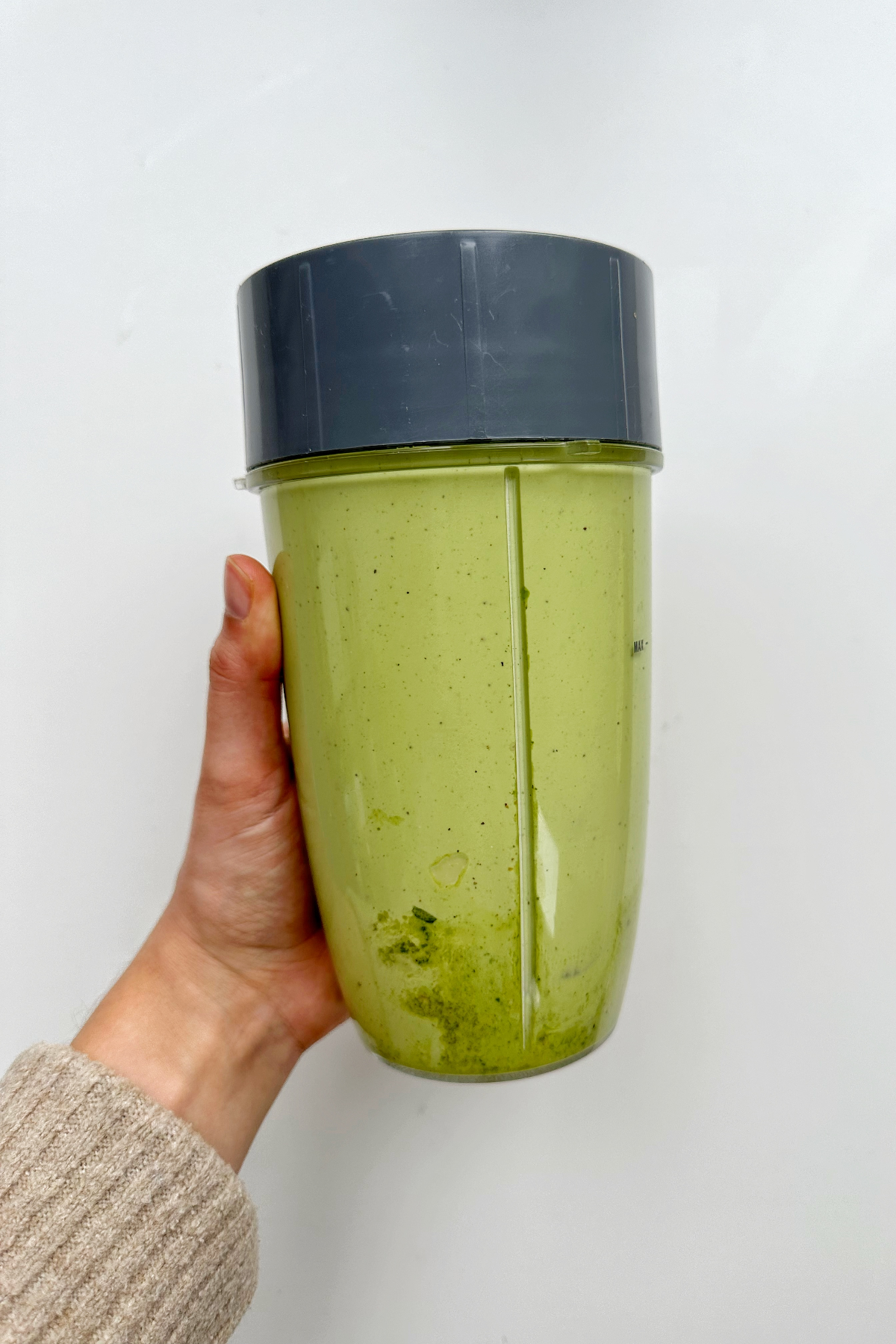 Blended avocado pesto.