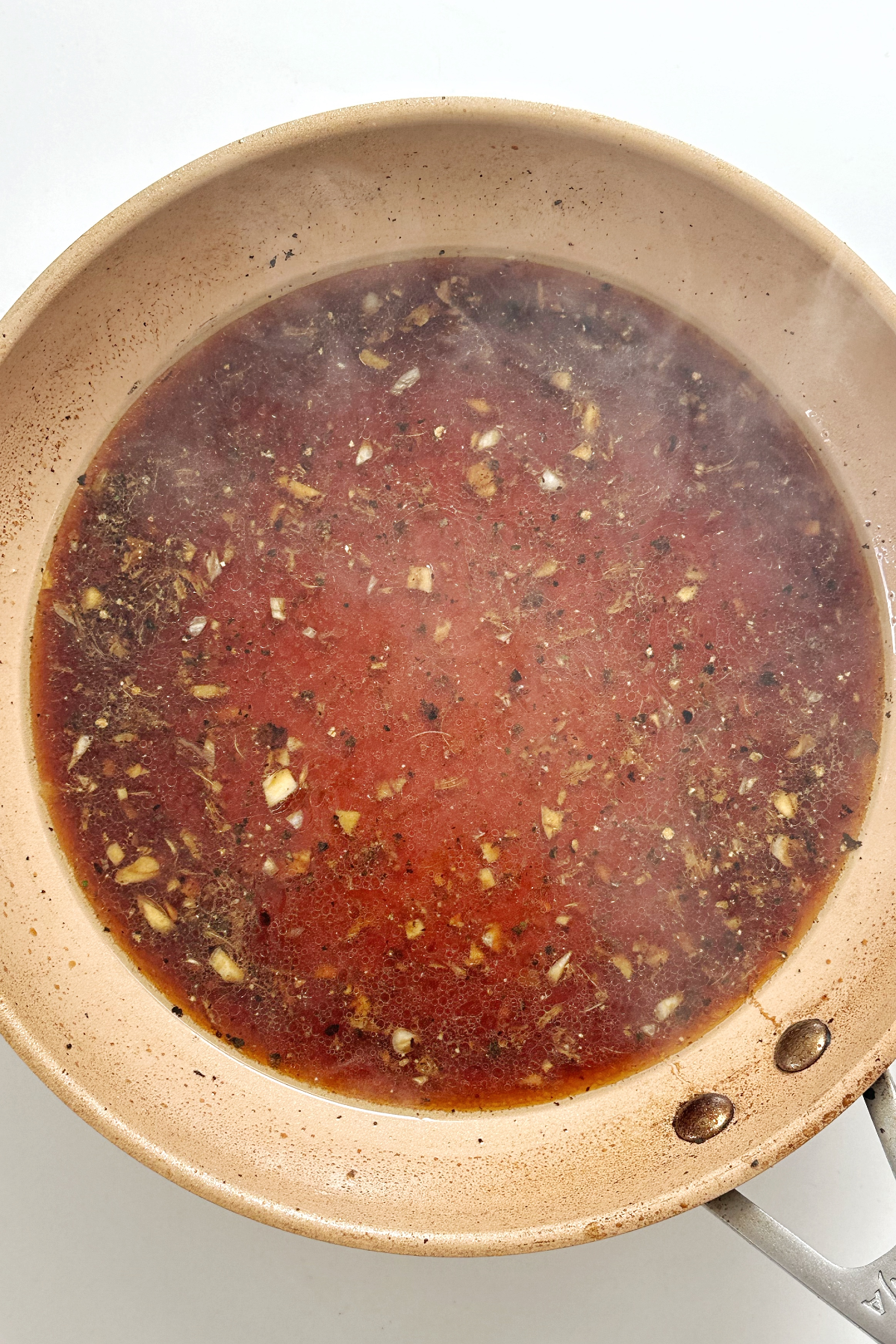 Making a honey ginger sauce for honey ginger chicken.