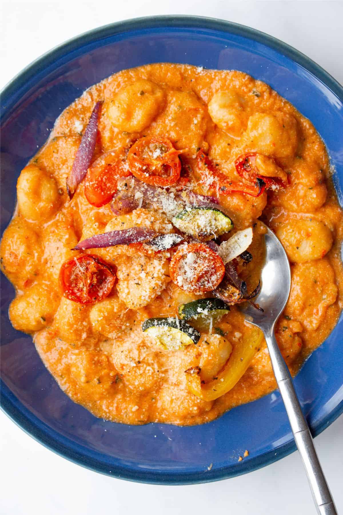 Tomato mascarpone with gnocchi.