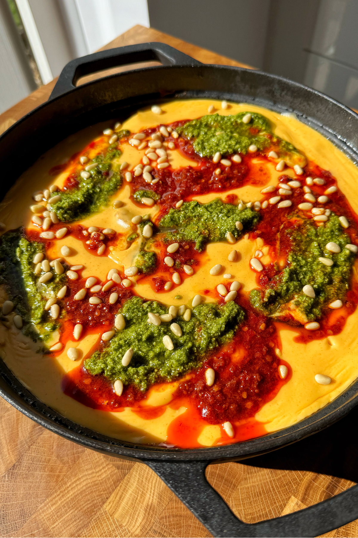 Side angle of the ground beef and sweet potato recipe.