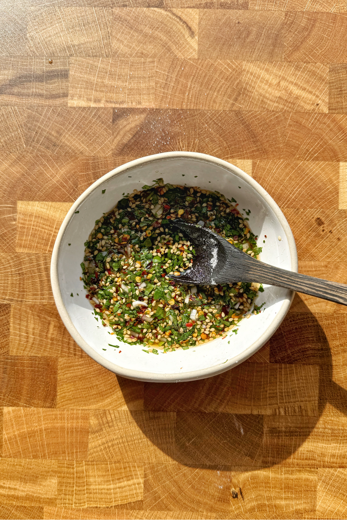 Thai inspired 7 ingredient sauce.