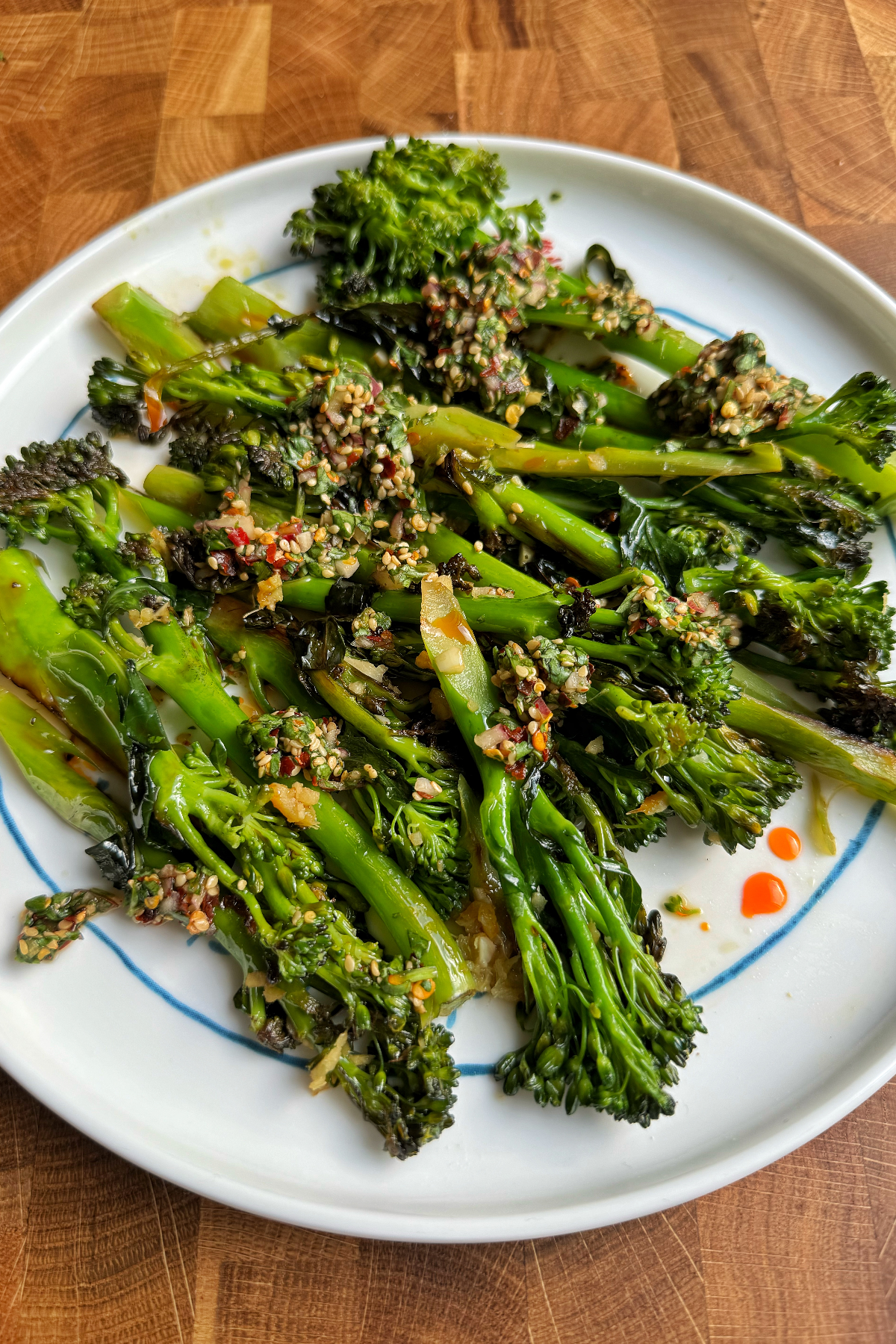 Stir-fried broccolini.