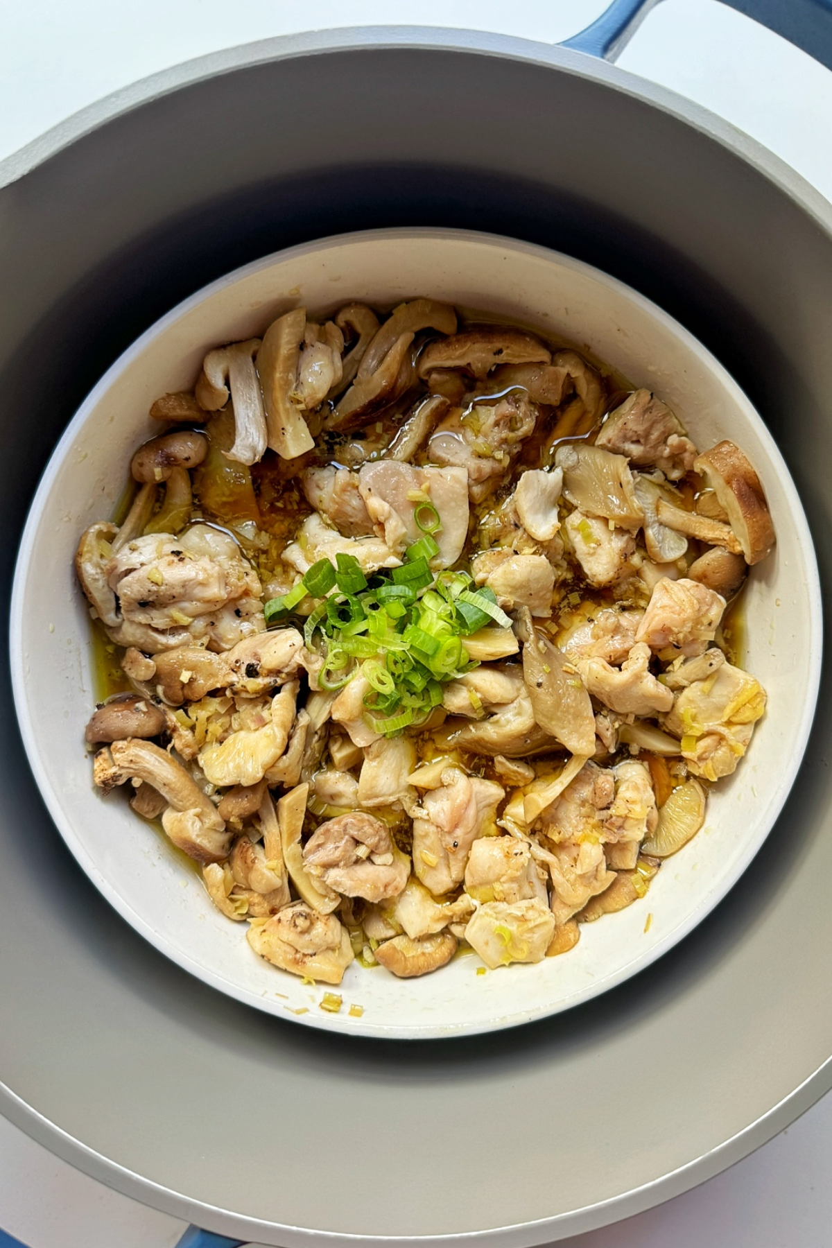 lemongrass chicken and shiitake bowl. 