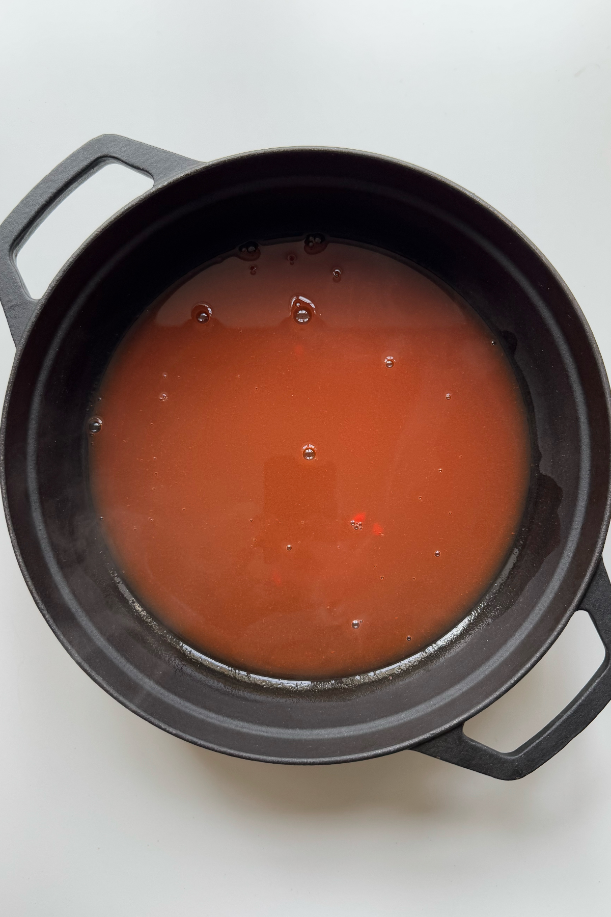 Tomato paste broth.