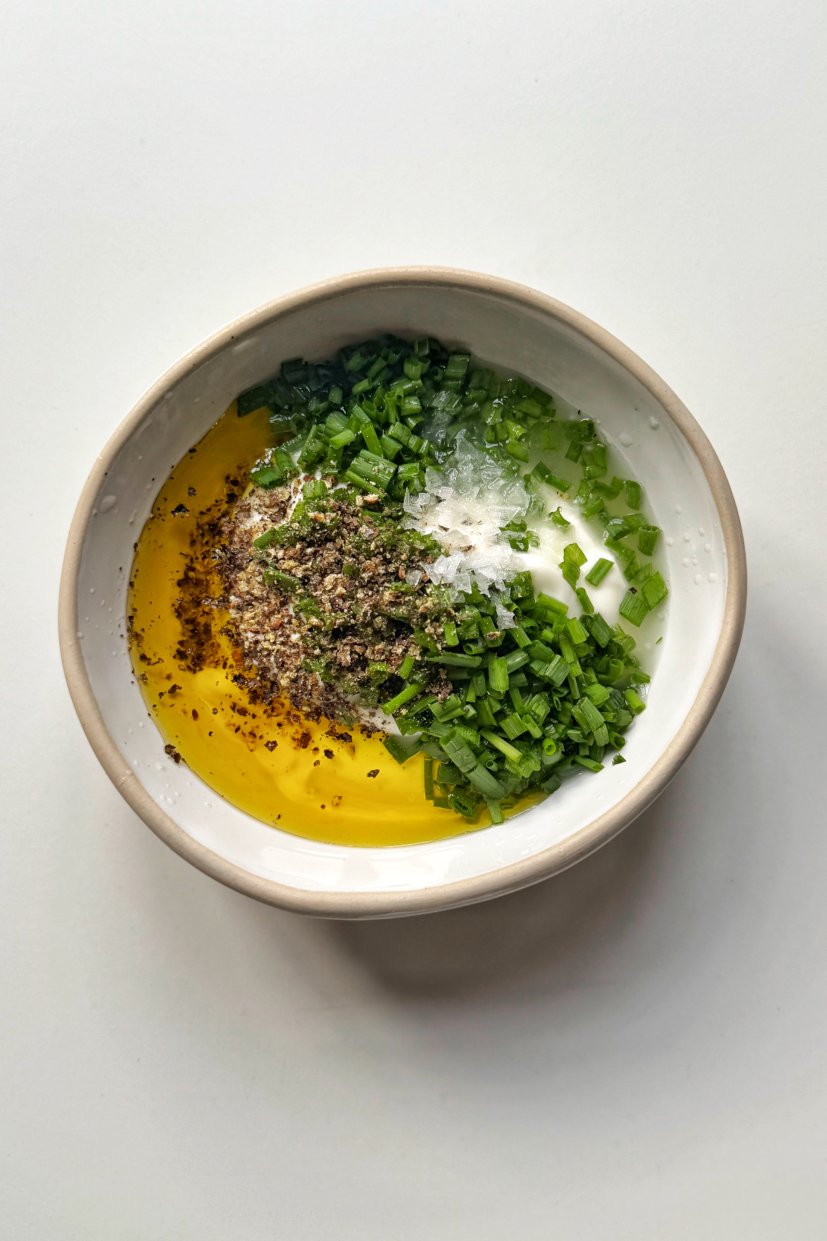Making the salmon loaf cream sauce.