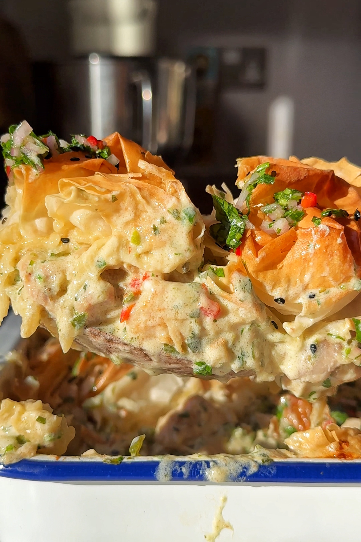 Side angle of the pie.