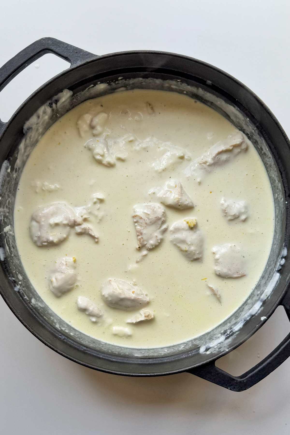 The chicken bruschetta dish is combined.