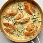Chicken gorgonzola dish.