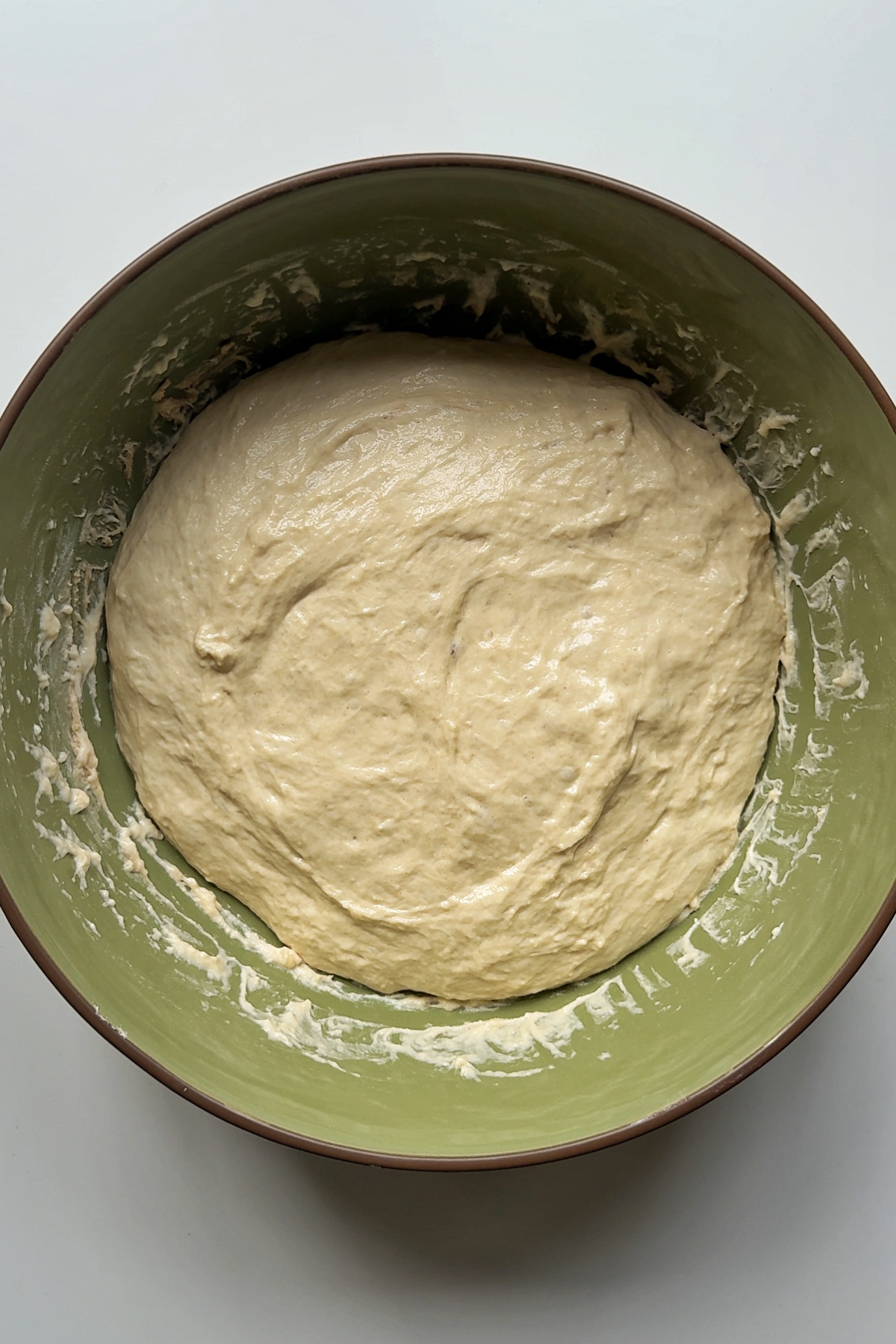 Leaving the dough to rise.