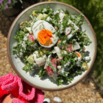 dill pickle egg salad in a bowl.