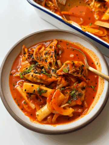 Dumpling rice cake bake.