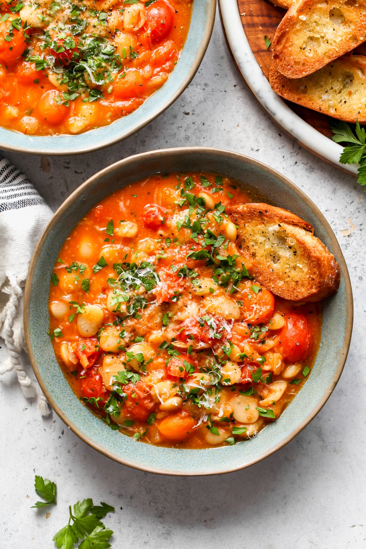 butter bean stew recipe in a bowl.