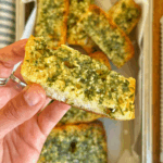 slice of ciabatta garlic bread