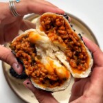 Final shot of dumplings open.