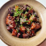 Bowl of braised pork belly
