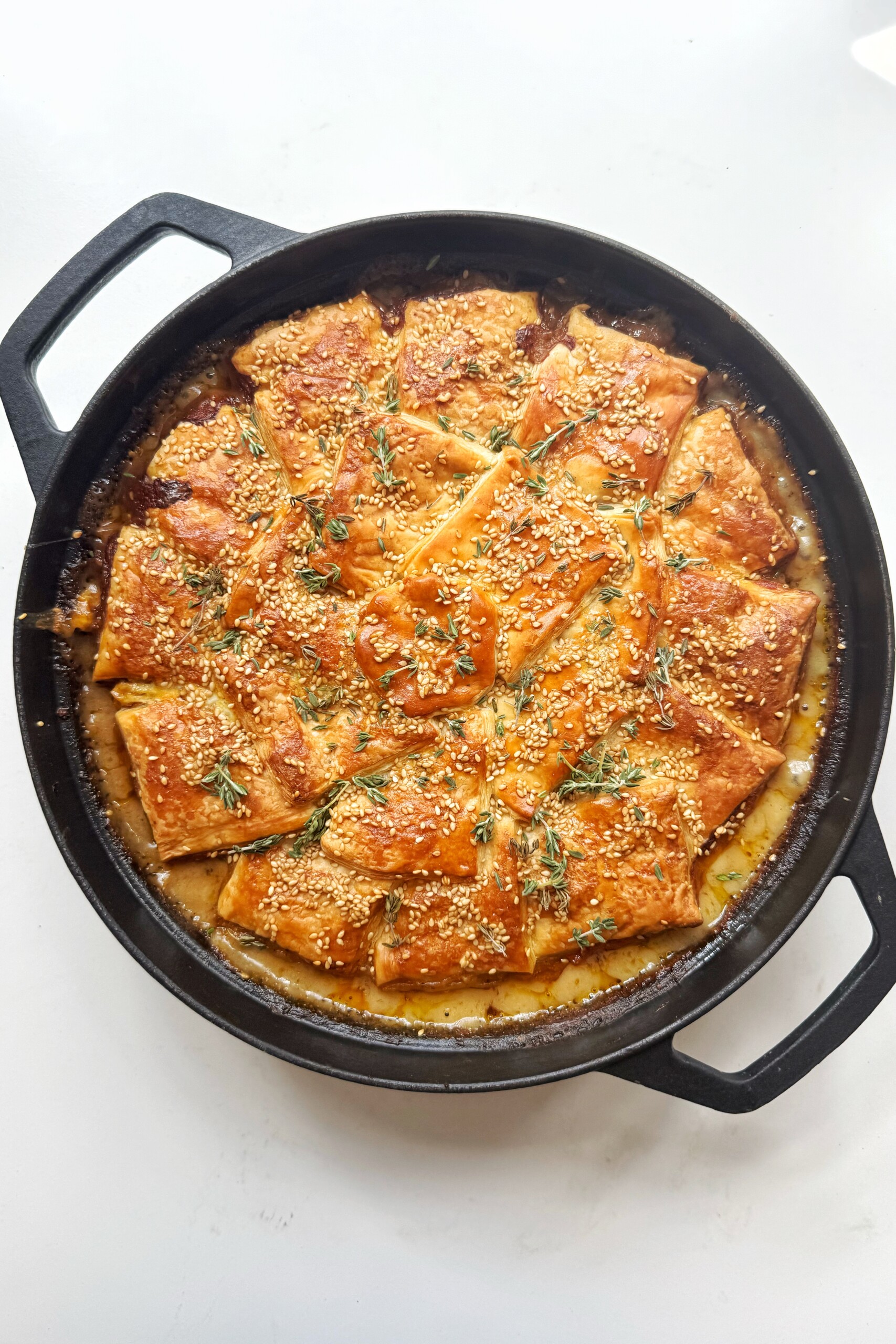 Cooked cream of chicken soup chicken pot pie.