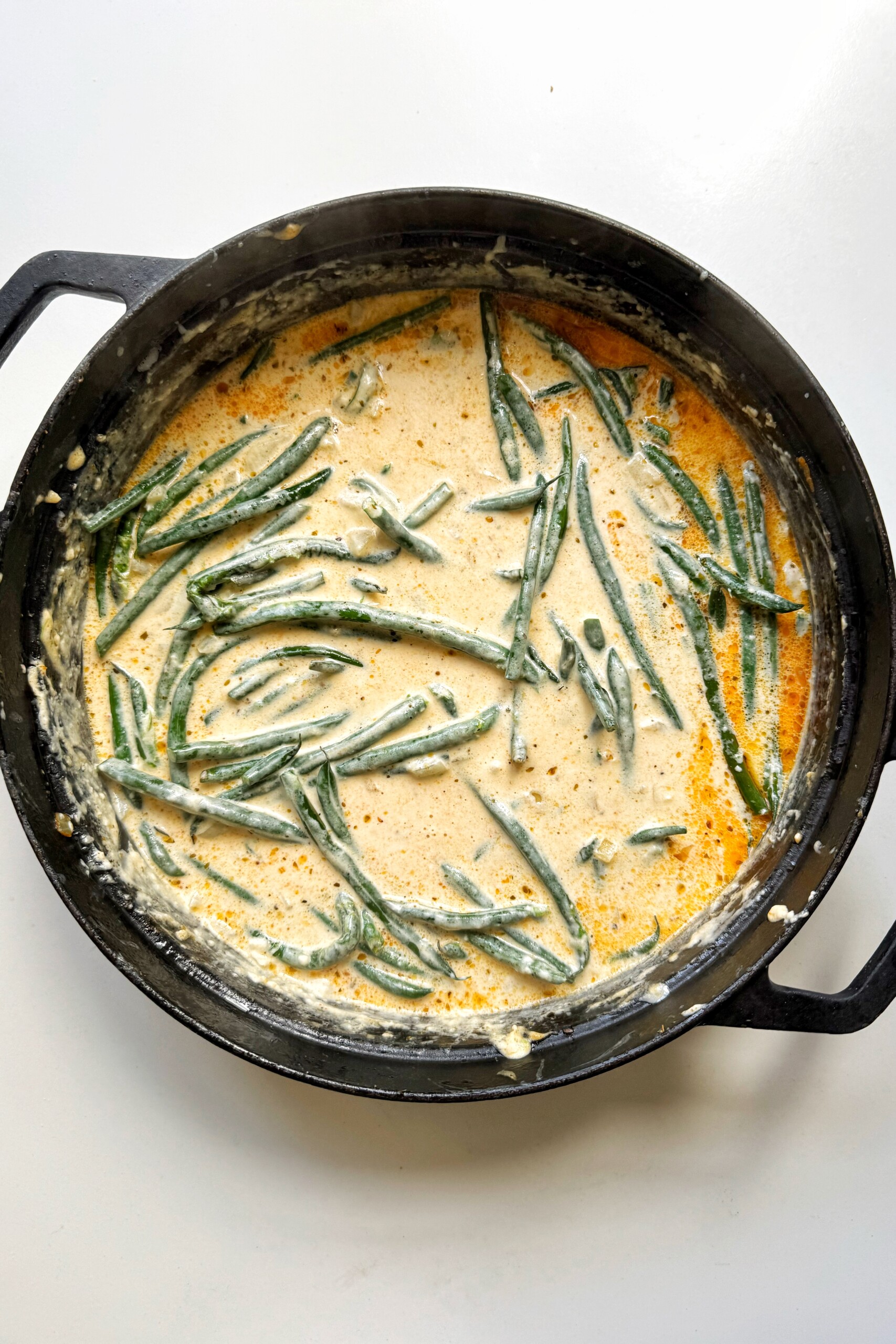 creamy green bean dish.