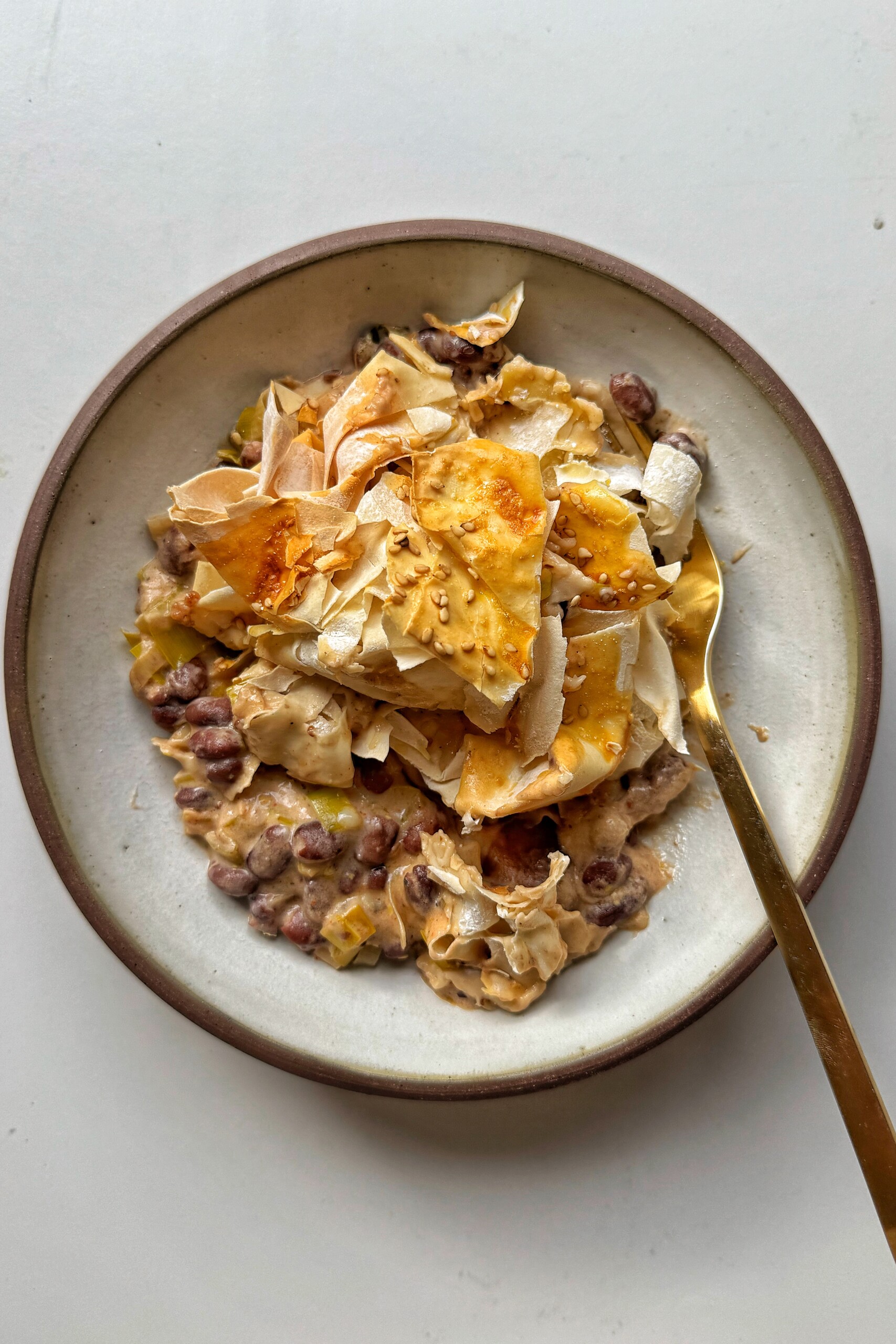 Bowl of mushroom pie.