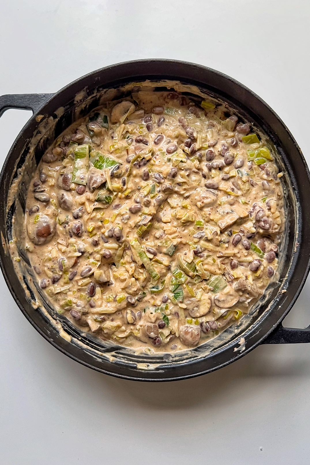 Final dish just before covering with filo pastry.