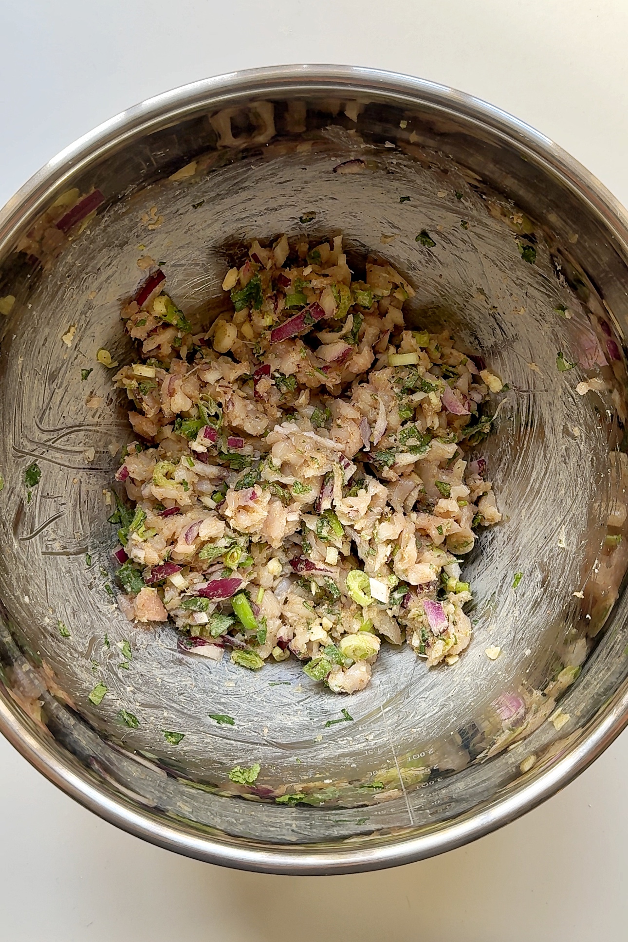 Filling for jhol momo dumplings.