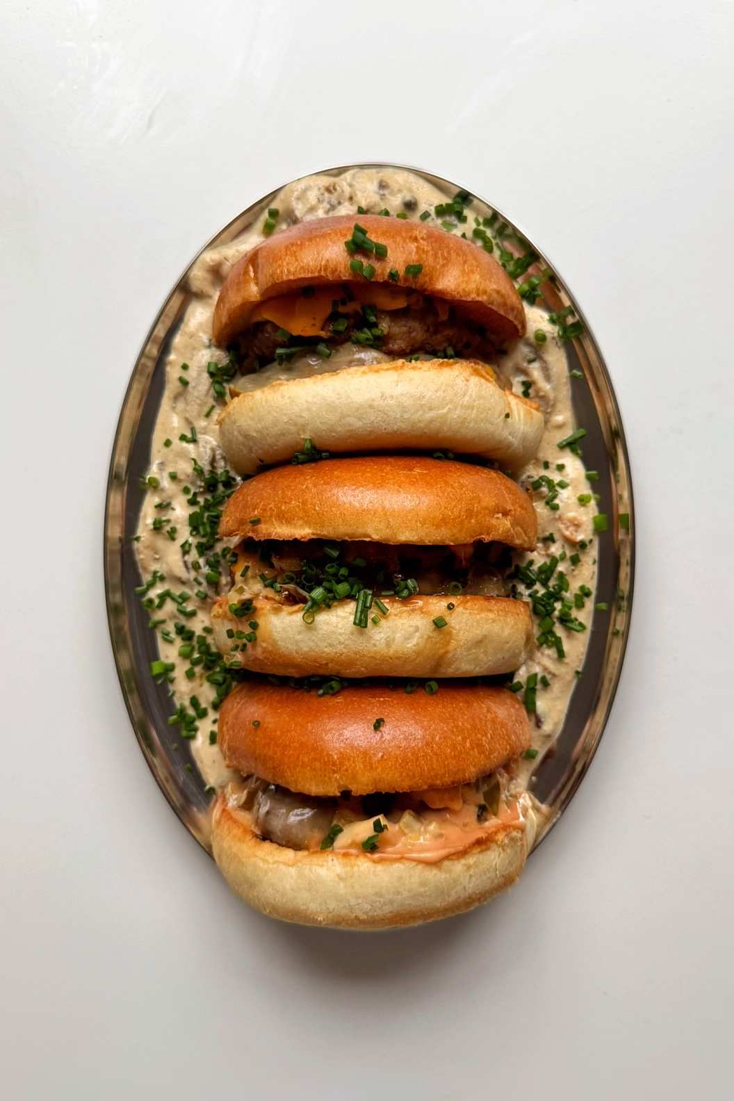 burger with mushrooms sauce.